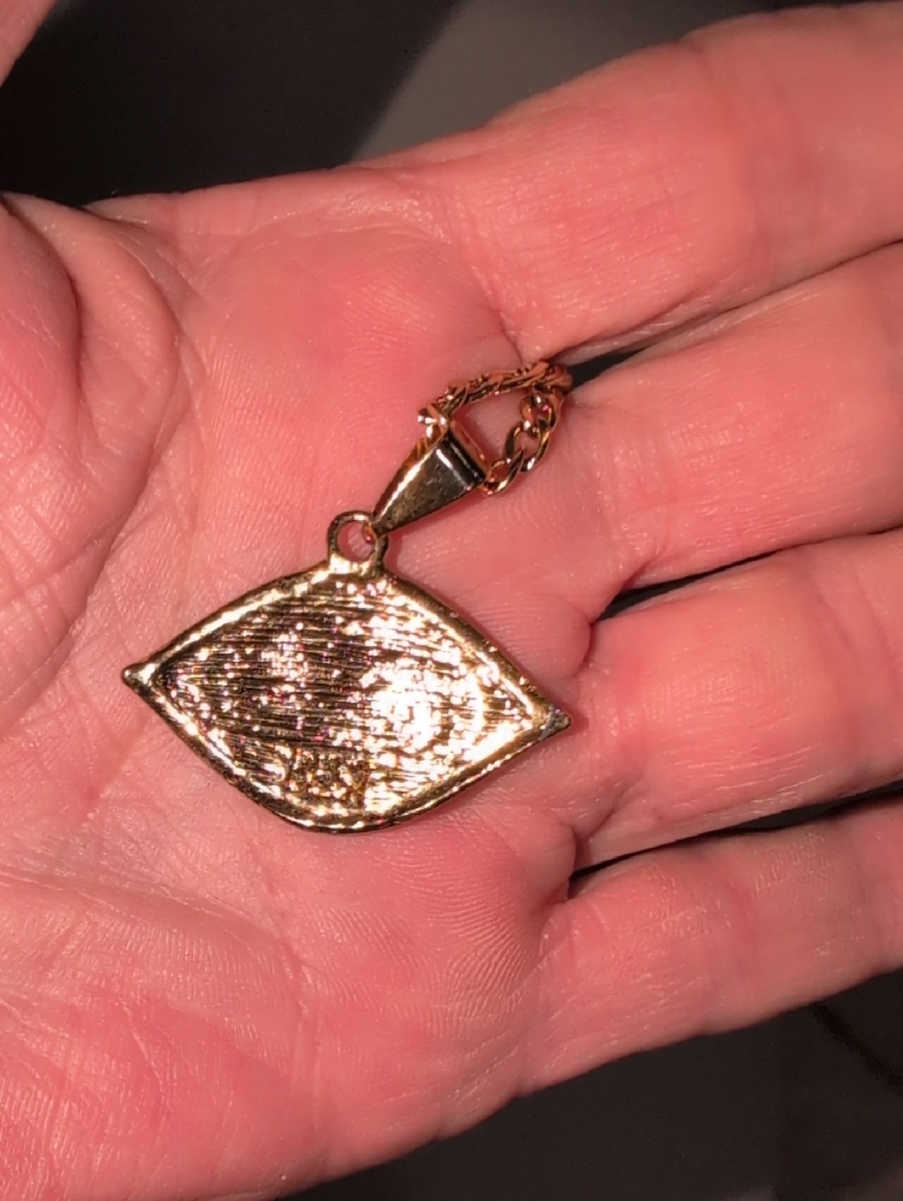 FASHION Gold-Tone Blue Evil Eye Pendant Necklace - Picture 4 of 7